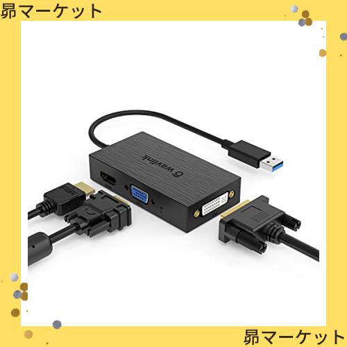 WAVLINK USB3.0フルHDミニドッキングステーション USB3.0 A to HDMI VGA DVI 変換 アダプター/デュアル 2K ディスプレイ アダプター（192 6,959円