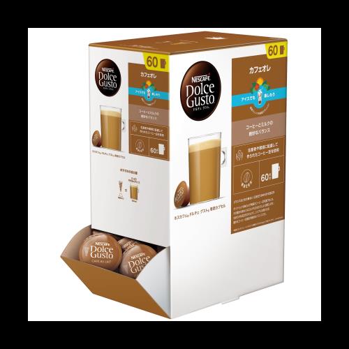 ネスカフェ ドルチェ グスト 専用カプセル カフェオレ 60P×1箱，マグ