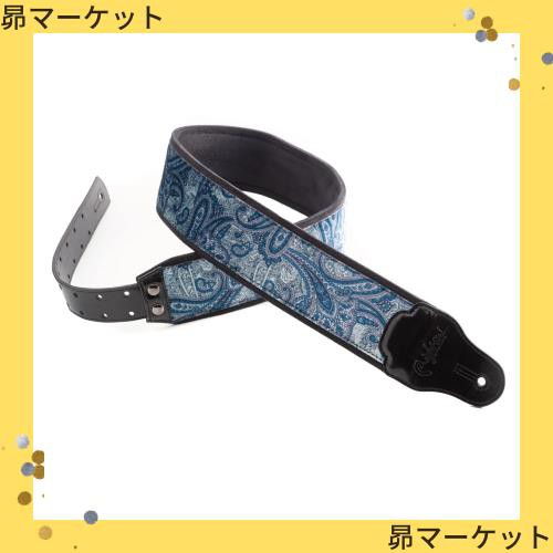 RightOn! STRAPS (ライトオン ストラップス) ギターストラップ 幅 7cm、長さ 95~150cm J-PAISLEY VELVET BLUEの通販は