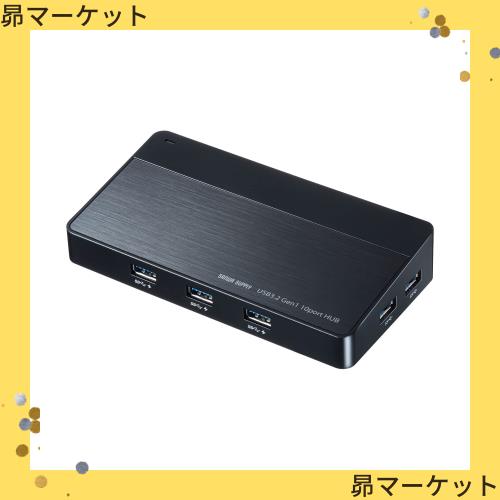 サンワサプライ USB3.2Gen1 10ポートハブ USB-3H1006BK ブラックの通販は 10,300円