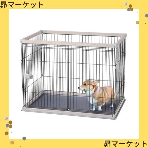 ウッディサークル ペット ケージ ハイタイプ 屋根付き 中型犬用