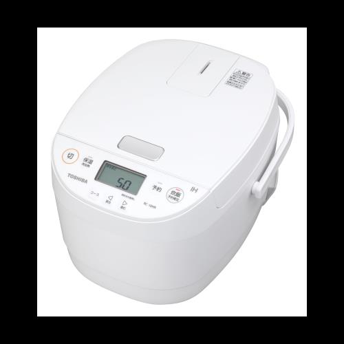 TOSHIBA(東芝) 炊飯器 5.5合 RC-10HR(W) ホワイト IH rice cooker 保温白米24時間 おかゆ 炊込み 玄米 温泉卵