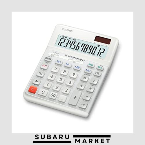 カシオ 人間工学電卓 12桁 日数＆時間計算機能 デスクタイプ DE-12D-WE-N エコマーク認定