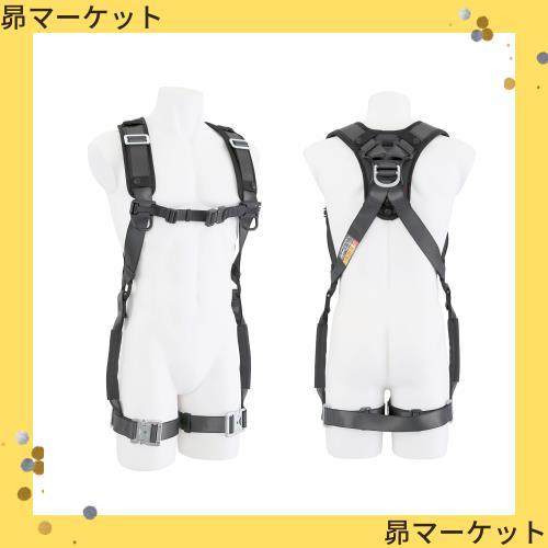 タジマ 新規格安全帯 フルハーネス ハオル 腰道具を付けたまま脱ぎ着しやすい フルハーネス本体のみ 頑丈スチール ブラック 国内生産2023