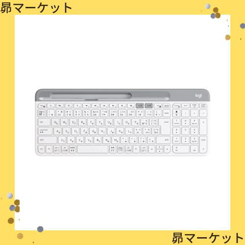 Logicool(ロジクール) 静音 Bluetooth ワイヤレスキーボード K580OW オフホワイト 超薄型 小型 Unifying テンキー 無線 Windows Mac iPadの通販は