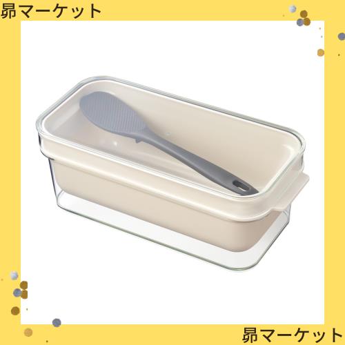 オークス レイエ ぬかどこ ボックス ぬか漬け 容器 中身が見える 専用 しゃもじ 付き コンパクト ベージュ 日本製の通販は