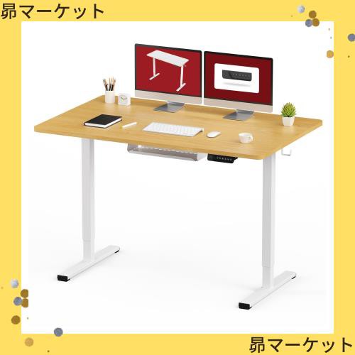 SANODESK 電動昇降式デスク E150 (120cm×60cm簡単組立USBポットホック収納ボックス) 軽量化 メモリー機能付き 人間工学 一体型昇降