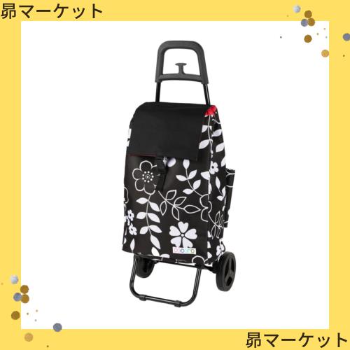 ｃｏｃｏｒｏ コ・コロ レップ(Rep) Cocoro(コ・コロ) ショッピングカート フラワー カートセット ブラック 40L 荷物フック 花柄 折り畳の通販は 6,072円