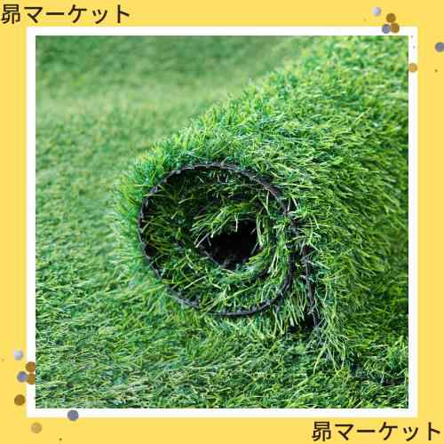 人工芝 ロール 1mx20m リアル感 芝丈30mm 高耐久 透水タイプ 防草シート 48本ピン付き ラッシュグリーン (1×20m)の通販は
