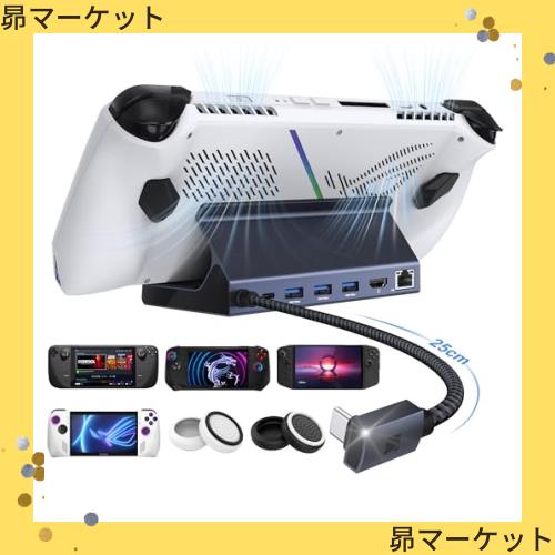 iVANKY ROG Ally/Legion Go/Steam Deck OLEDドック、ASUS ROG Alloy用の8-in-1ハブドッキングステーション、HDMI 4Kギガビットイーサネッの通販は 6,190円