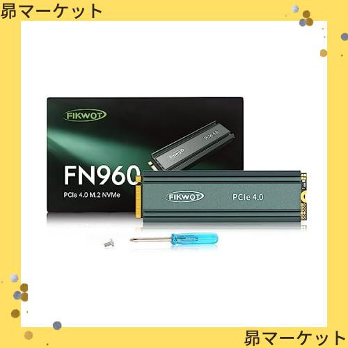 Fikwot FN960 SSD 2TB PCIe Gen4 x4 NVMe 1.4 M.2 2280 R:4800MB/s W:4200MB/s 3D TLC NANDフラッシュ 内蔵SSD ヒートシンク付き PS5動作の通販は