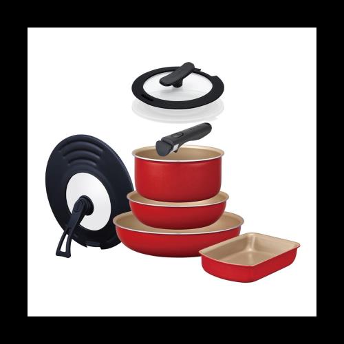 エバークック フライパンセット 8点セット IH対応 ガス火対応 着脱式