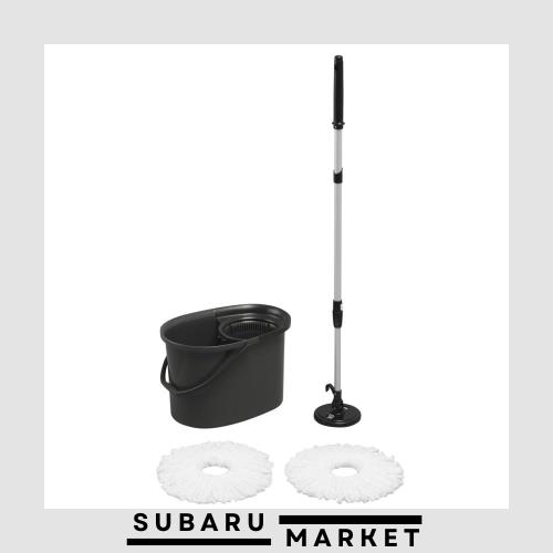 アイリスオーヤマ モップ バケツセット 手回しタイプ 手が汚れない楽々 洗浄 脱水 モップ洗浄機能付き KMT-420 ダークグレー 5,072円