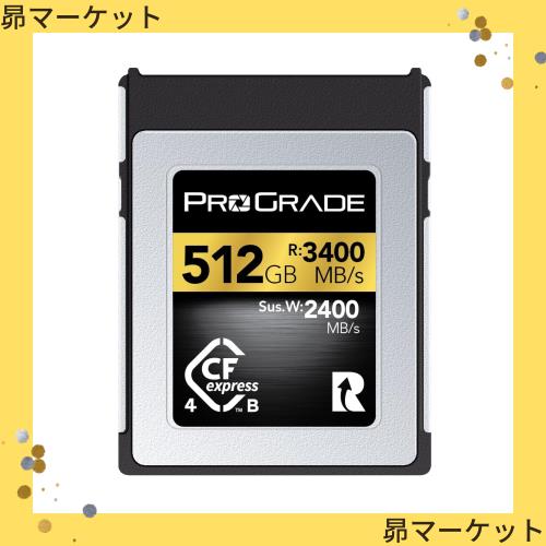ProGrade Digital CFexpress 4.0 Type B GOLD 512GB カード (最大読込3400MB/s 最大書込3000MB/s) プログレードデジタル 正規輸入品 【Amの通販は