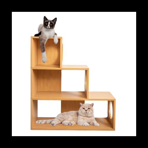 キャットタワー シェルフ 3段 猫 家具 撥水加工あり 棚 軽量 耐久性