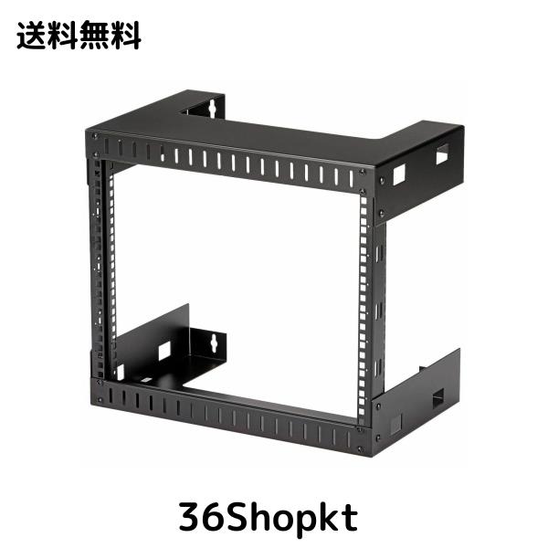 StarTech.com サーバーラック 8U/EIA規格 壁掛けタイプ 奥行き12インチ 2ポストオープンフレーム 耐荷重80kg RK812WALLO
