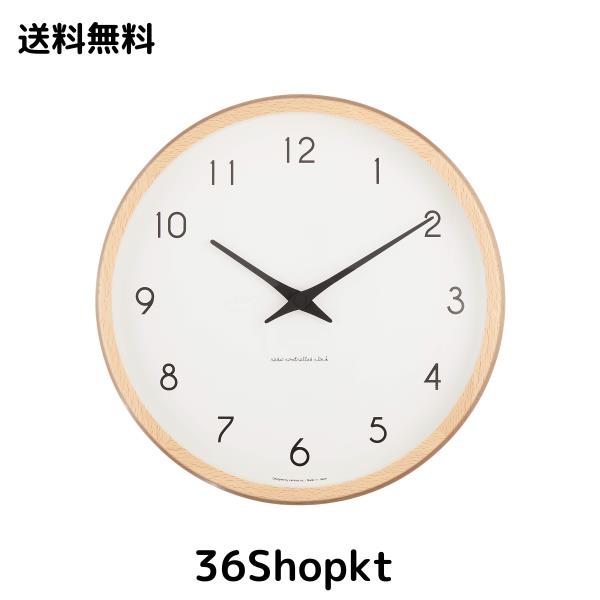 レムノス Campagne 電波時計 ナチュラル PC10-24W NT Lemnos 直径29.4×奥行5cm