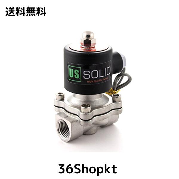 U.S. Solid 24V DC 1/2” ステンレス鋼電磁弁 直動式 圧縮空気 水 水空気 電磁バルブ ソレノイドバルブの通販は