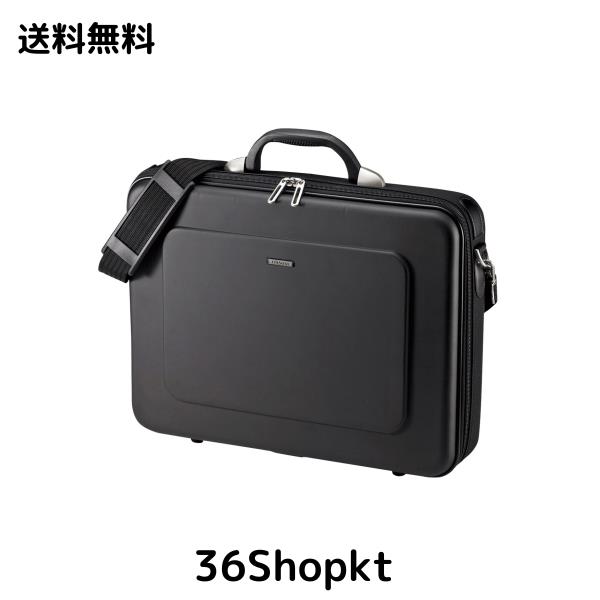 サンワサプライ セミハードPCケース 耐衝撃 撥水加工 鍵付き 15.6インチワイド対応 BAG-EVA7BKN