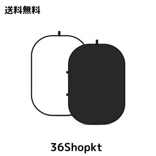 NEEWER 折り畳み式 リバーシブル クロマキー 背景布 5ftx6.5ft/150cmx200cm 黒/白 【並行輸入品】