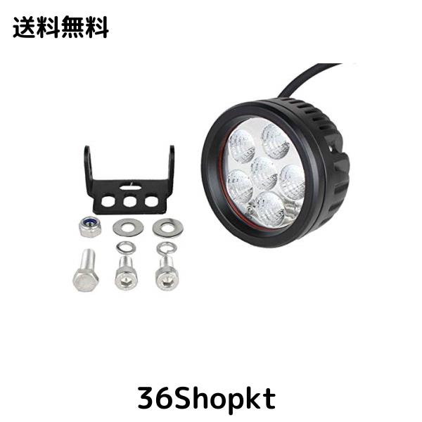 LED補助灯 ワークライト 広角 バックランプ汎用 18W 1800ルーメン 車外灯 白光 ノイズレス対策製品 12v 24v 兼用 防水 1個 【Lightronic
