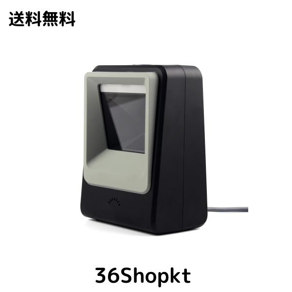 Symcode 定置式 バーコードスキャナー ハンズフリー 1D 2D USB CCD モバイル支払い対応(黒い)