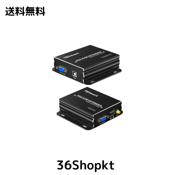TESmart KVM VGA エクステンダー 300m(984フィート) VGA 延長器 VGA LANケーブル 延長 単一UTP/FTP(CAT5e/6) ケーブル経由 1080P@60Hz 送
