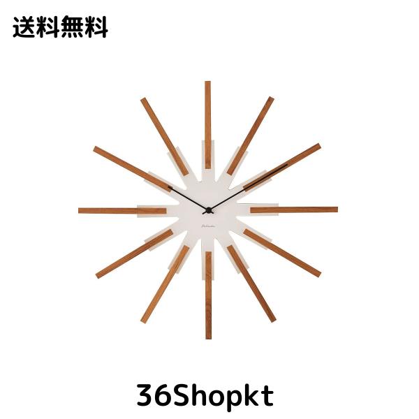 インターフォルム 掛け時計 シリオ CL-3346BK ホワイト ブラック 木 ウッド スイープムーブメント 44？