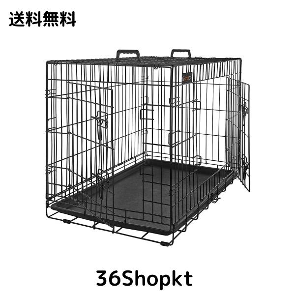 FEANDREA ペットケージ 107x70x77.5cm 室内外兼用 犬 猫 トレー付き