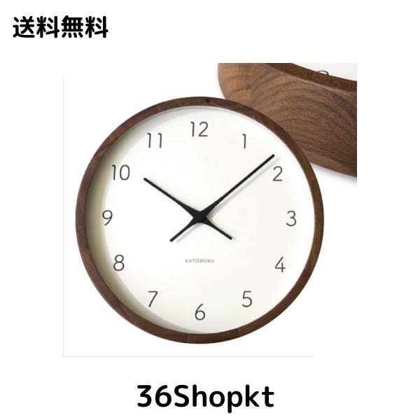 KATOMOKU Muku Clock 7 電波時計 ウォールナット 連続秒針ムーブメント km-93RC φ306mm (ウォールナット)