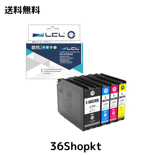 LCL エプソン用 IB02 IB02B IB02KB IB02CB IB02MB IB02YB （4色セット K/C/M/Y） 増量 顔料 互換インクカートリッジ 対応機種：PX-M7110Fの通販は 13,271円