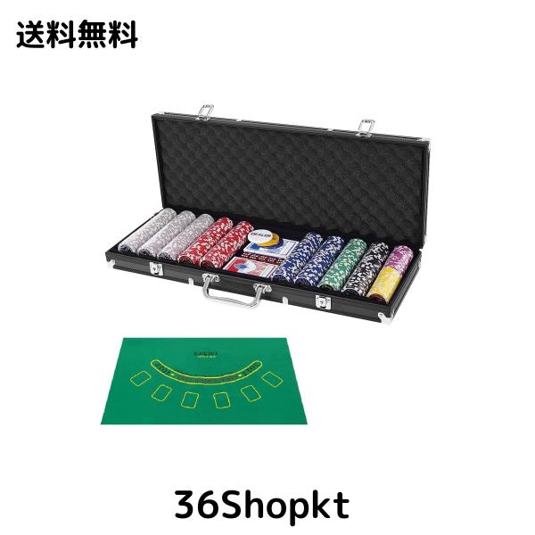 Costway ポーカーセット ポーカーチップ チップ 500枚 数字入り カジノ