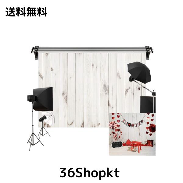 Kate 3x2m 木目調 背景布 白い木製の板 背景紙 テクスチャ 写真 ポートレート写真 背景 写真スタジオ 撮影用 背景布 写真撮影用 背景幕