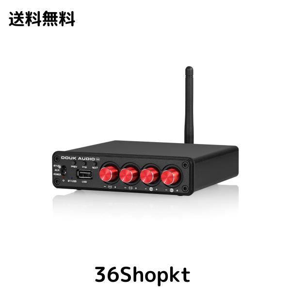 Douk Audio 4 チャンネル Bluetooth アンプ, 50W×4 HiFi デジタル パワーアンプ ステレオ オーディオアンプ[M4]の通販は
