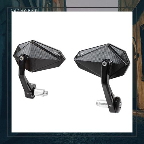 FENRIR ブラック オートバイ バイク バーエンドミラー バイク ミラー レトロ CNC アルミ にとって M6/M8 ネジ / ハンドルバー内径13-19MM