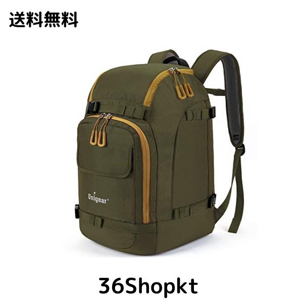 Unigear スノーボード バックパック スキー ブーツバッグ 大型 スキーヘルメット バッグ 大容量 50L 3色 (アーミーグリーン)の通販は
