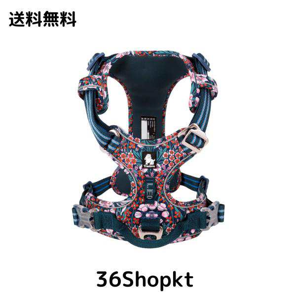 cocomall 2020新型 犬用ハーネス 犬用胴輪 ドッグ ペット用品 ハーネス 3M反射材料 訓練 ナイロン製 小型犬、中型犬、大型犬に向け 通気