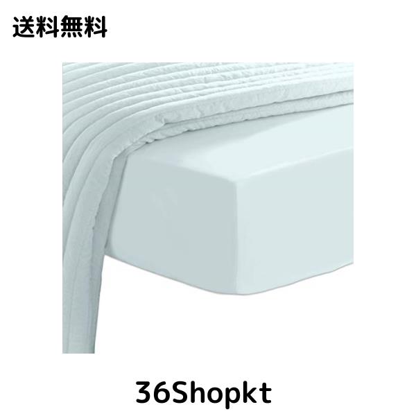 PIZUNA (ピズナ) 400スレッドカウントコットン ボックスシーツ ベッドカバー (シングルXL) 長繊維綿100% 高級コットンサテン 家庭洗濯機