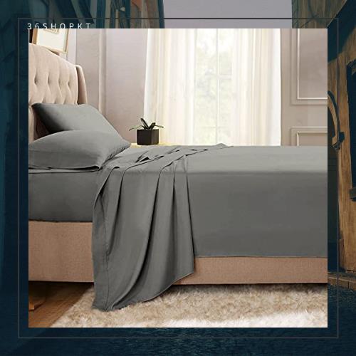 Pizuna 400スレッドカウントコットン フラットシーツ - (ワイドキング) 長繊維綿100% 通気性良し 高級コットンサテン ベッドシーツ 家庭