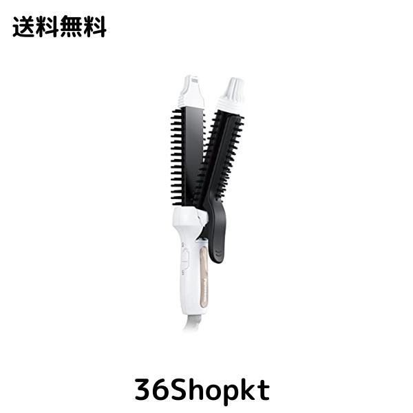 パナソニック トルマリン ブラシアイロン コンパクト カール ストレート 2way 26mm 白 EH-HV41-W