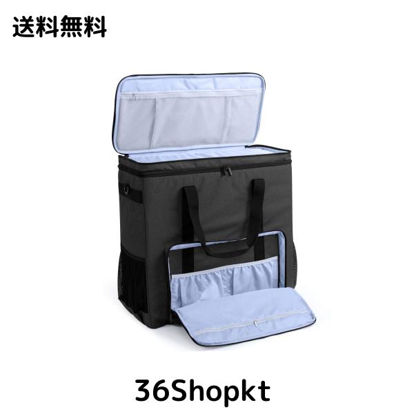 CURMIO デスクトップパソコン用キャリングケース コンピュータータワー用バッグ タワー型パソコン 持ち運び PC周辺機器収納可(二重層,黒)の通販は 8,377円