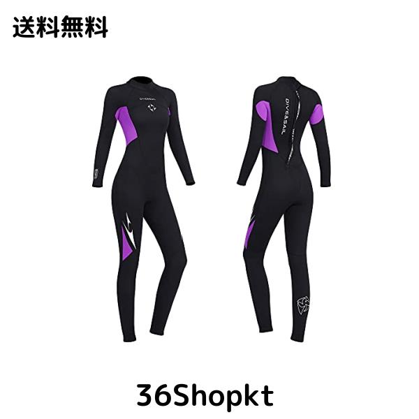 Owntop ウェットスーツ フルスーツ レディース 3mm ストレッチ ネオプレン素材 日焼け止め UVカット 保温 ワンピース ダイビング サーフ