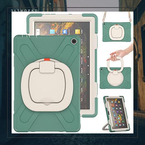 縦置き 横置き Fire HD 10 Plus 2021年型 ケース Fire HD 10 カバー 360度回転 持ち手付き 斜め掛け ショルダーベルト 肩掛け ストラップの通販は 5,588円