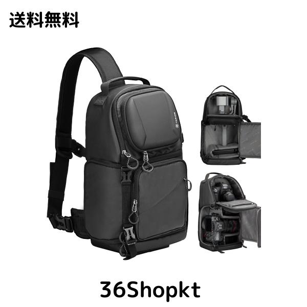 TARION カメラバッグ スリングバッグ ドローンバッグ リュック ハードシェル ショルダーバッグ 撥水加工 サイドアクセス フールオープニ