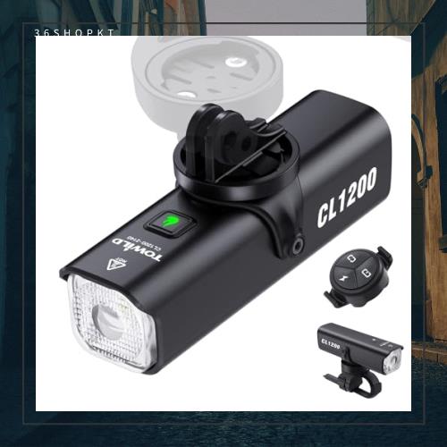 towild ワイヤレス 自転車 ライト【2022新登場 リモコン制御 ハンドルバー下取り付け可能 4000mAh大容量】 1200ルーメン リモコン付き フ