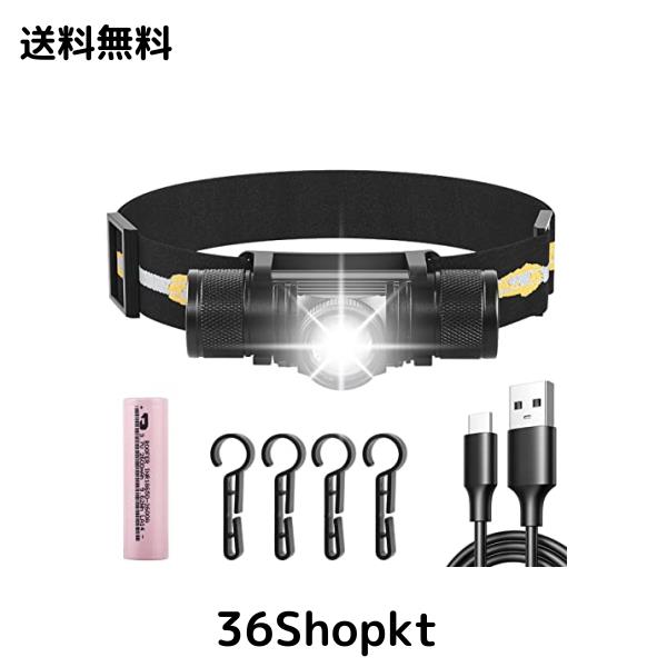 ONUEMP ヘッドライト 充電式＆電池式両用 軽い 明るい 500ルーメン
