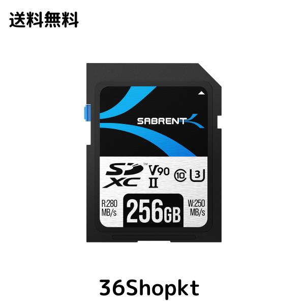 SABRENT SDカード 256GB、SDカード V90、メモリーカード、UHS-IIメモリーカード、280MB/秒の高速転送、キヤノン、富士フイルム、パナソニ
