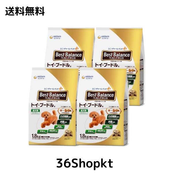 ベストバランス ドッグフード ドライ カリカリ仕立て トイ・プードル用 7.2ｋｇ(1.8kg×4) 国産 ユニチャーム[ケース品]の通販は 6,442円
