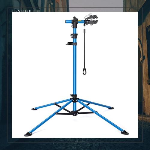 CXWXC 自転車 メンテナンススタンド ロードバイク ワークスタンド 高さ・角度無段階調節可 耐荷重30KG ハンドル支えバー/工具トレー付き