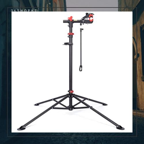 CXWXC 自転車 メンテナンススタンド ロードバイク ワークスタンド 高さ・角度無段階調節可 耐荷重30KG ハンドル支えバー/工具トレー付き